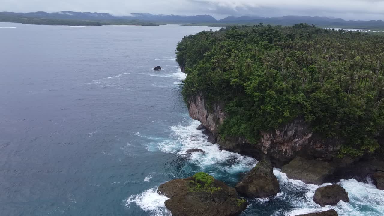 Dramatic nature scenery and tropical seascape, Siargao. Aerial