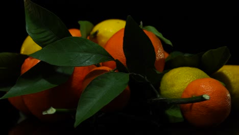 citrus, orange, tangerines and lemons fresh fruits colorful texture, healthy diet with vitamins