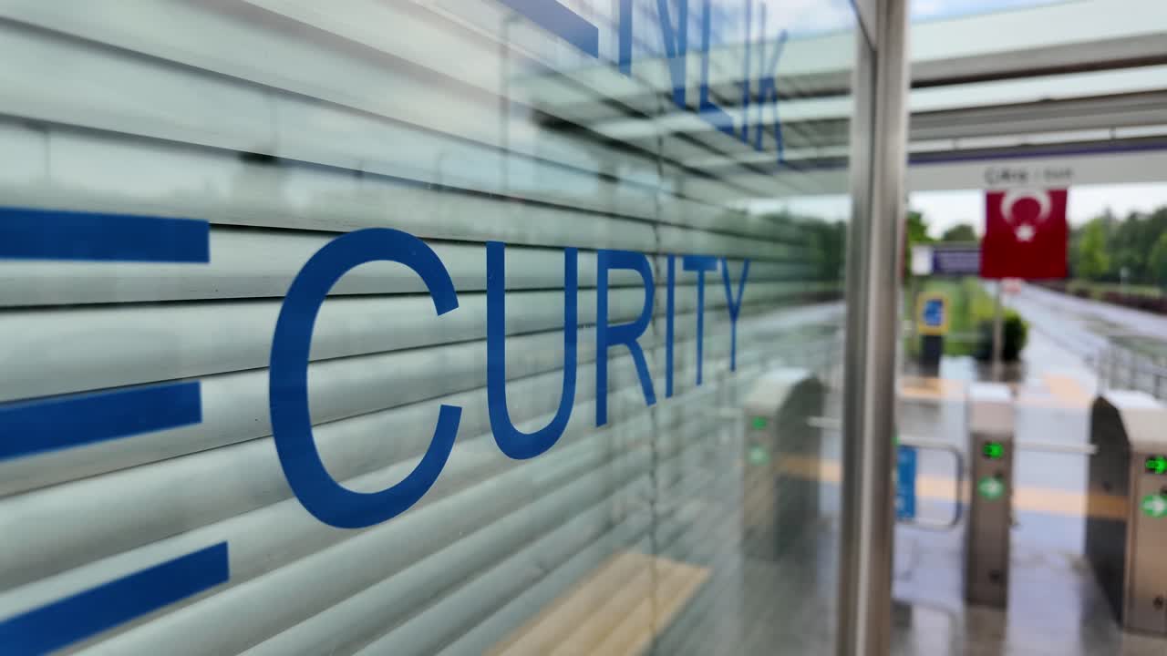 Security Turnstile and Turkish Flag