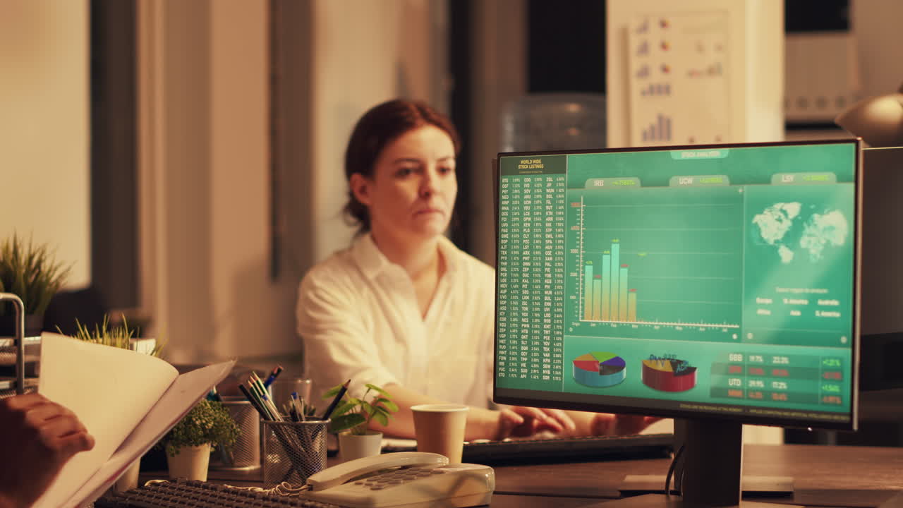 African american man working with documents and computer