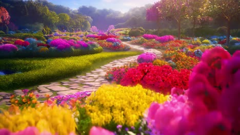 colorful fantasy garden