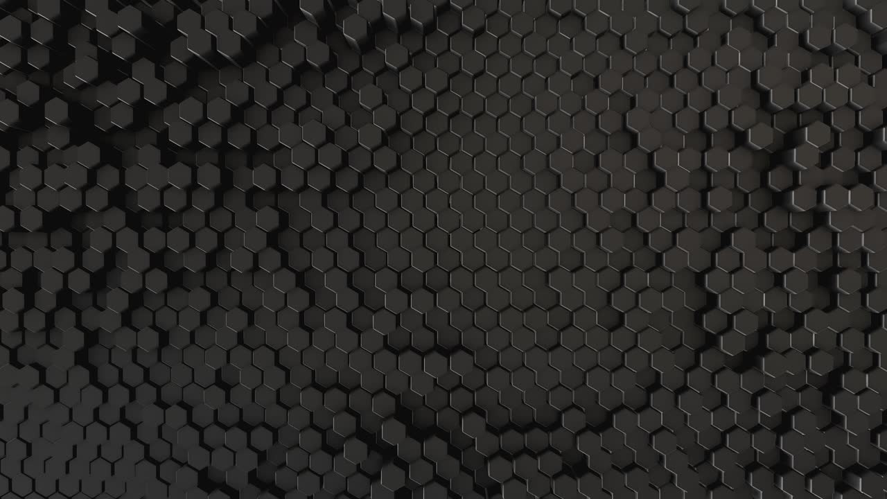 hexágono de campo abstracto negro