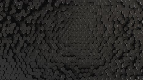 black abstract field hexagon