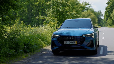 audi e-tron sportback concept four wheel drive electric suv. presentation of a new car model