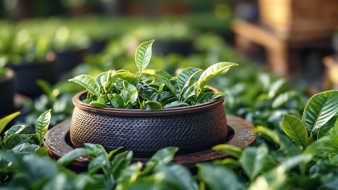 Tea Plant in a Pot