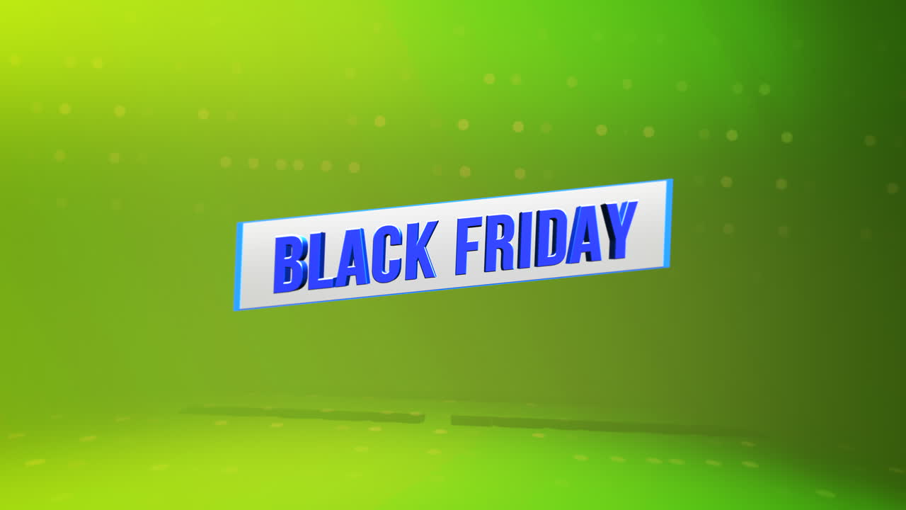 texto moderno de viernes negro en degradado verde con puntos