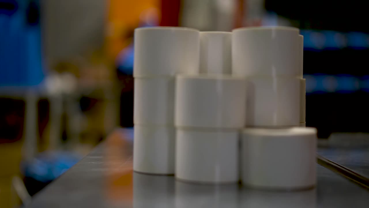 etiquetas redondas de transferencia térmica para la impresión de códigos de barras con film de cinta o ttr