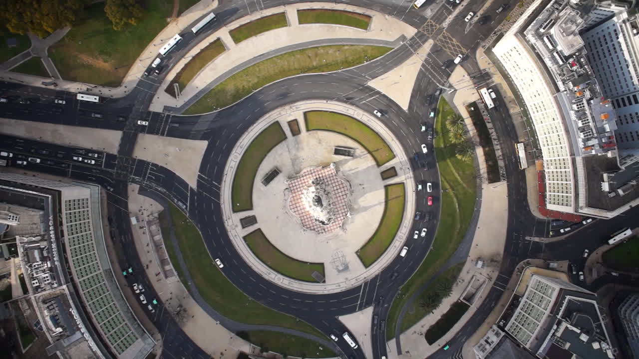 vista superior de la rotonda marquês de pombal