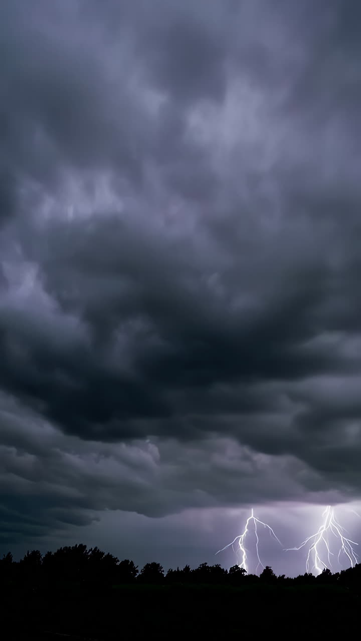 Dark Stormy Clouds with Lightning
