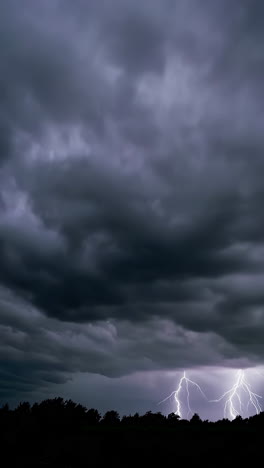 dark stormy clouds with lightning