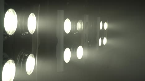 burning projectors with bright light, two of them turn on and off