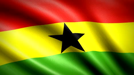 ghana flag. seamless looping animation. 4k high definition video