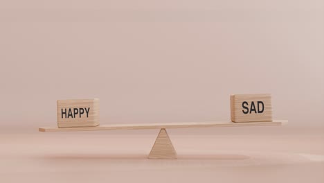 feliz y triste balanceándose en el columpio