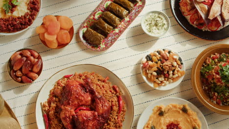a shared middle eastern feast