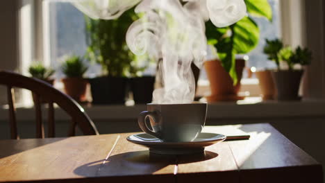 cozy morning by the window