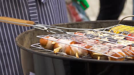 delicious bbq skewers with vegetables