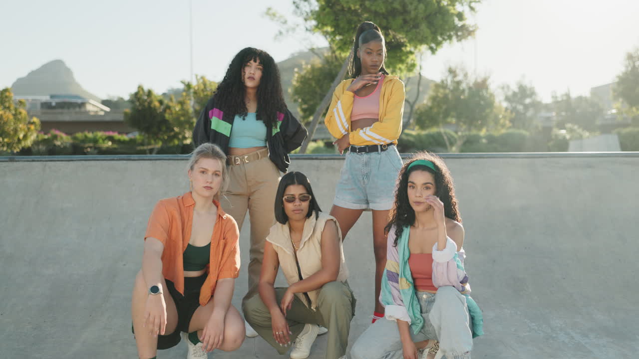 mujeres, generación z o moda de amigos en la ciudad