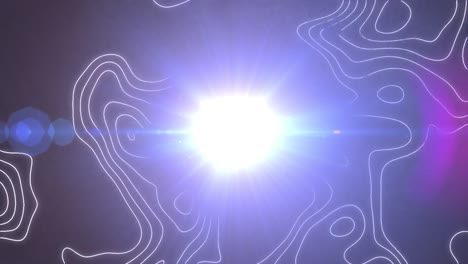 animación de formas en movimiento y rastros de luz sobre fondo negro