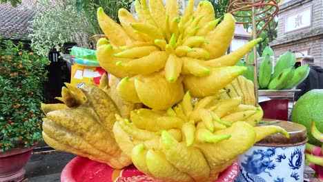 colorful fruit arrangement in hanoi, vietnam