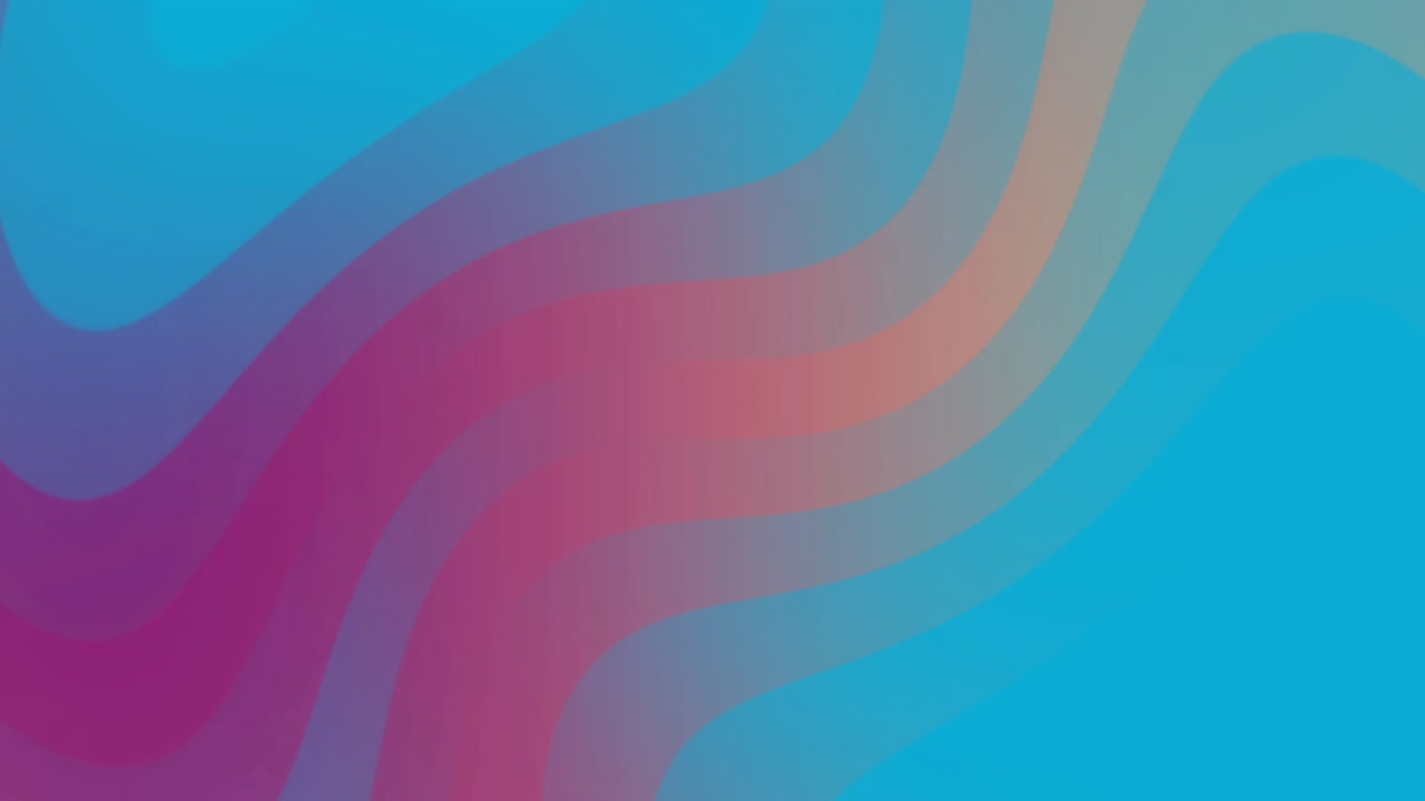 animación de líneas curvas rojas y naranjas que se mueven sobre un fondo azul