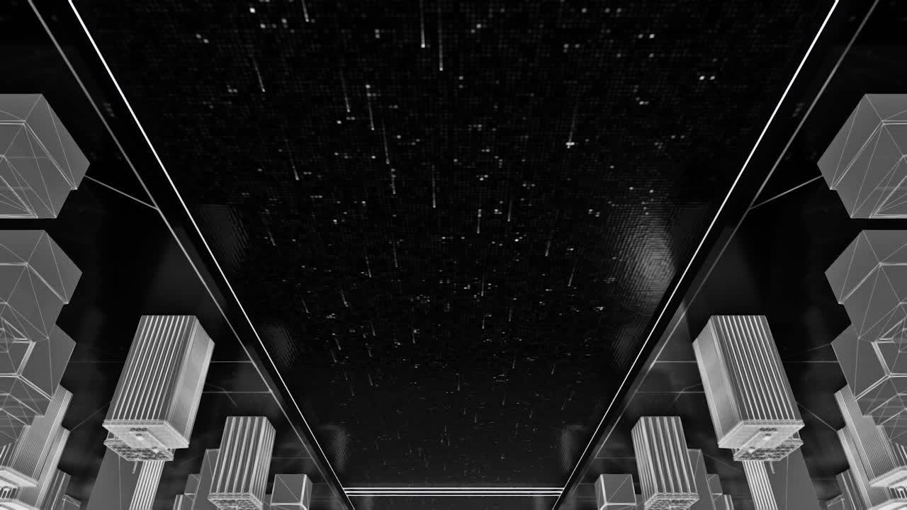 corredor arquitectónico futurista abstracto