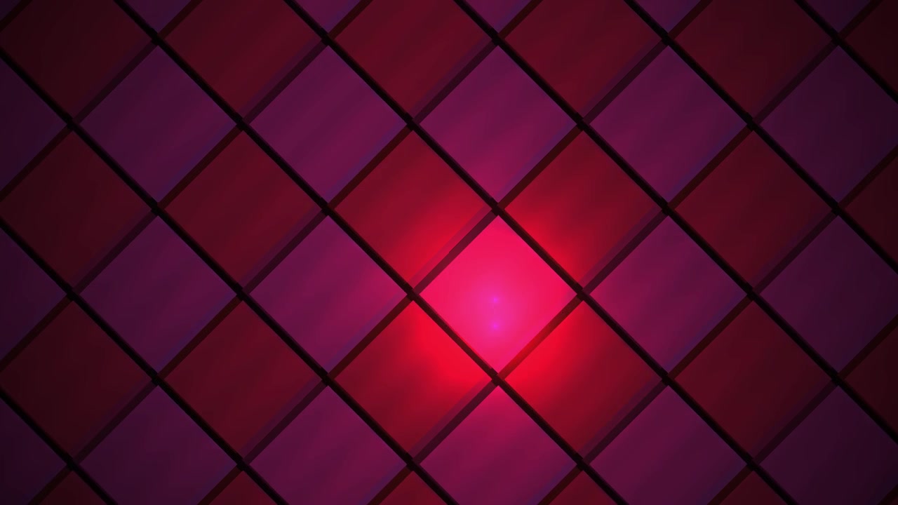 Abstract Background with Moving Red Light on Dark Grid Pattern