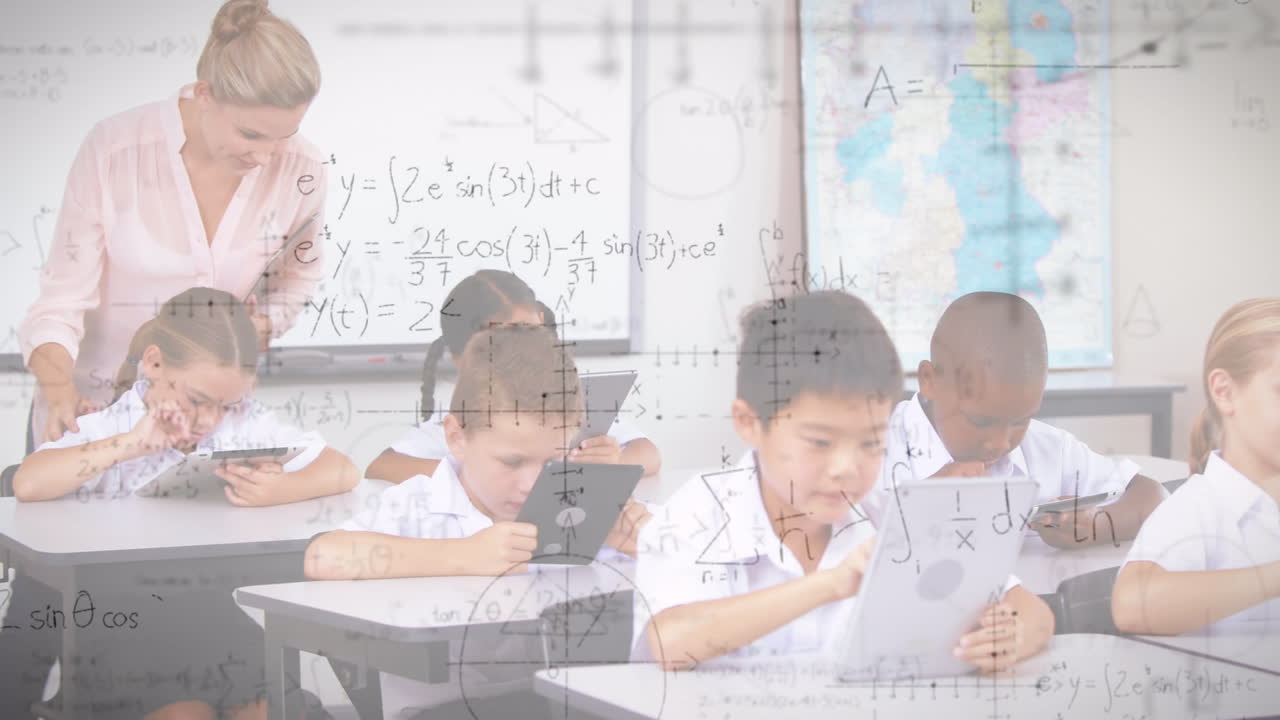 다양한 학생 그룹에 대한 수학 수식의 애니메이션