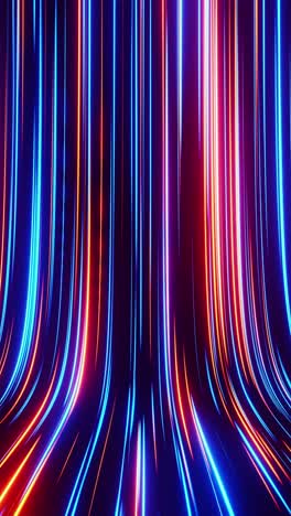 blue and red light streaks in the dark with black background. vertical looped animation