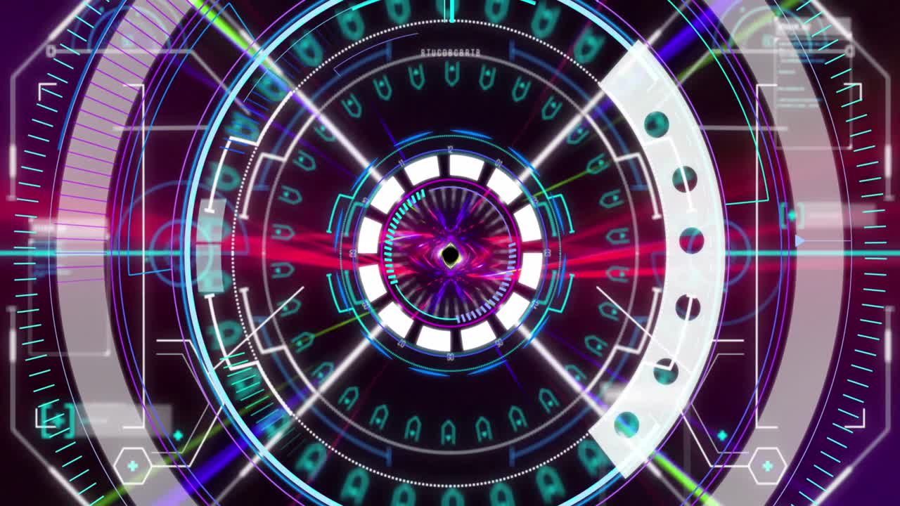 범위 스캐닝과 데이터 처리의 애니메이션