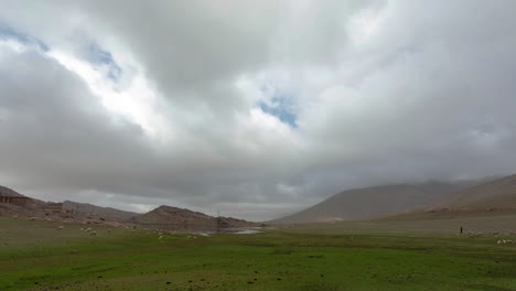 a timelape of the atlas mountains on a cloudy day