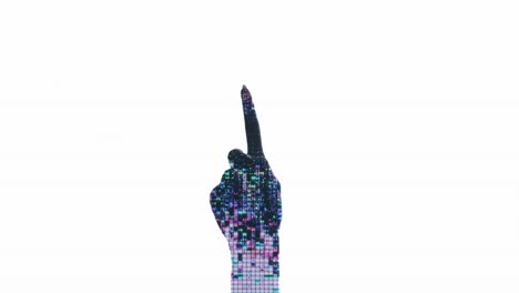 interfaz de pantalla táctil de mano de doble exposición conjunto 2