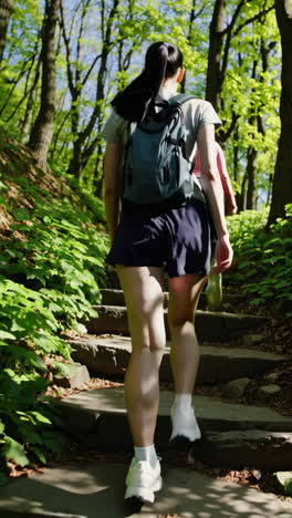 Women Hiking in Forest