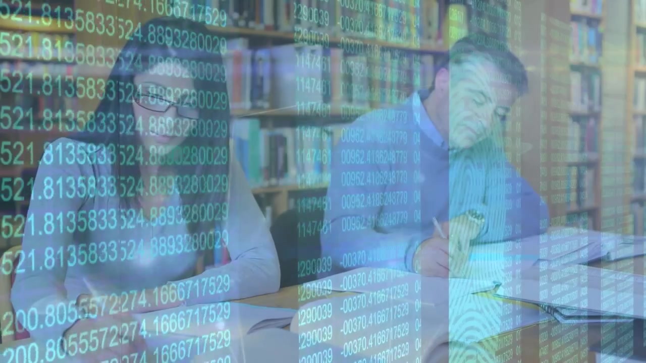 Animation of data processing over diverse volunteers stock kids stock kids stock kids