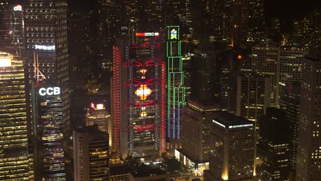 hong kong city skyline at night