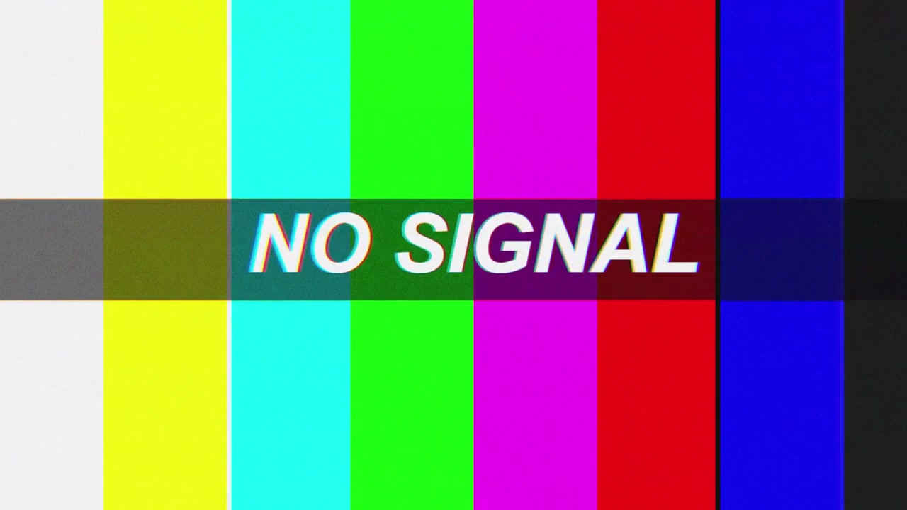 Retro Glitch TV No Signal Test Pattern Color Bars Background