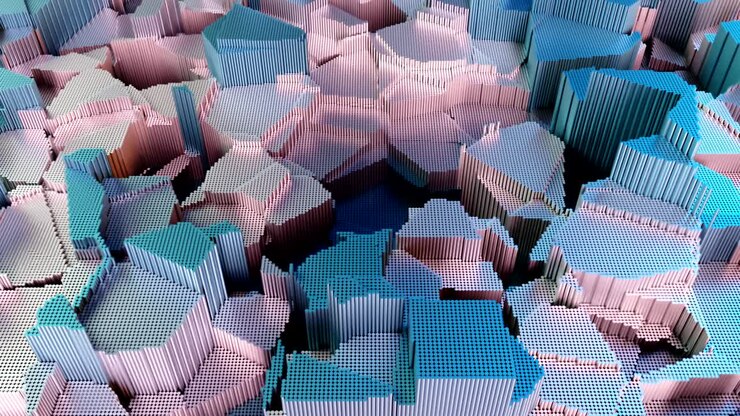 4K Abstract Tubes Forming in a Noise Pattern.