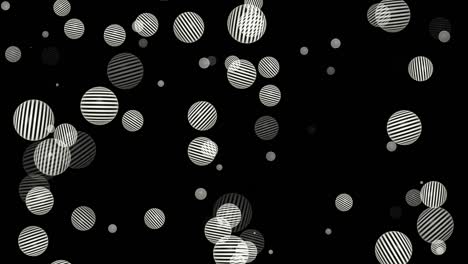 4k sliced flying sphere shapes, loopable background, black color background