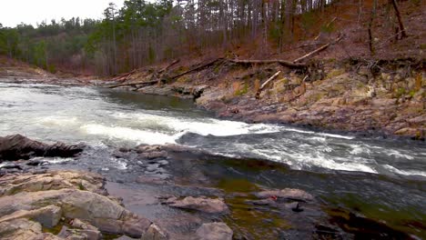 a shot of the mountain fork river in broken bow oklahoma