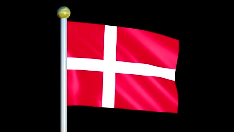 large looping animated flag of denmark