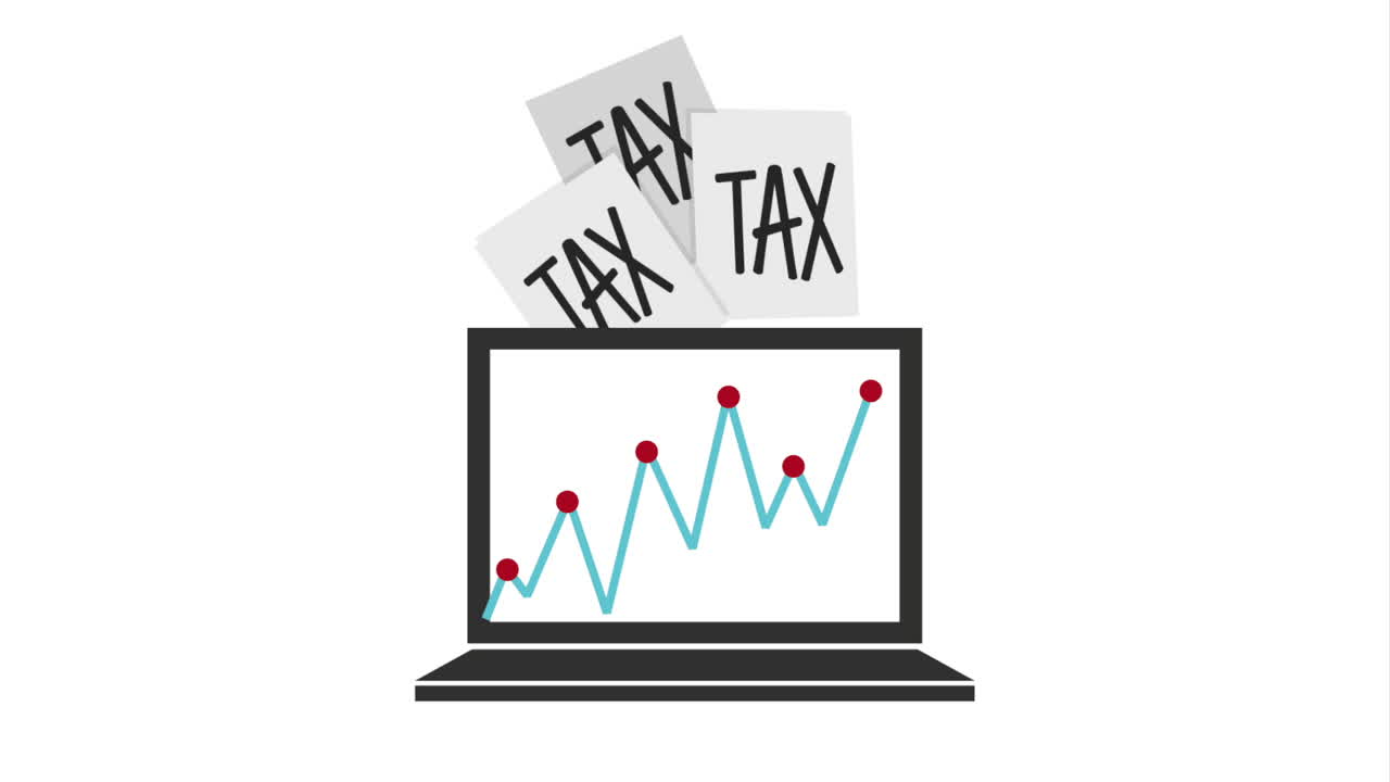 Grafico dell'Aumento Fiscale su Laptop