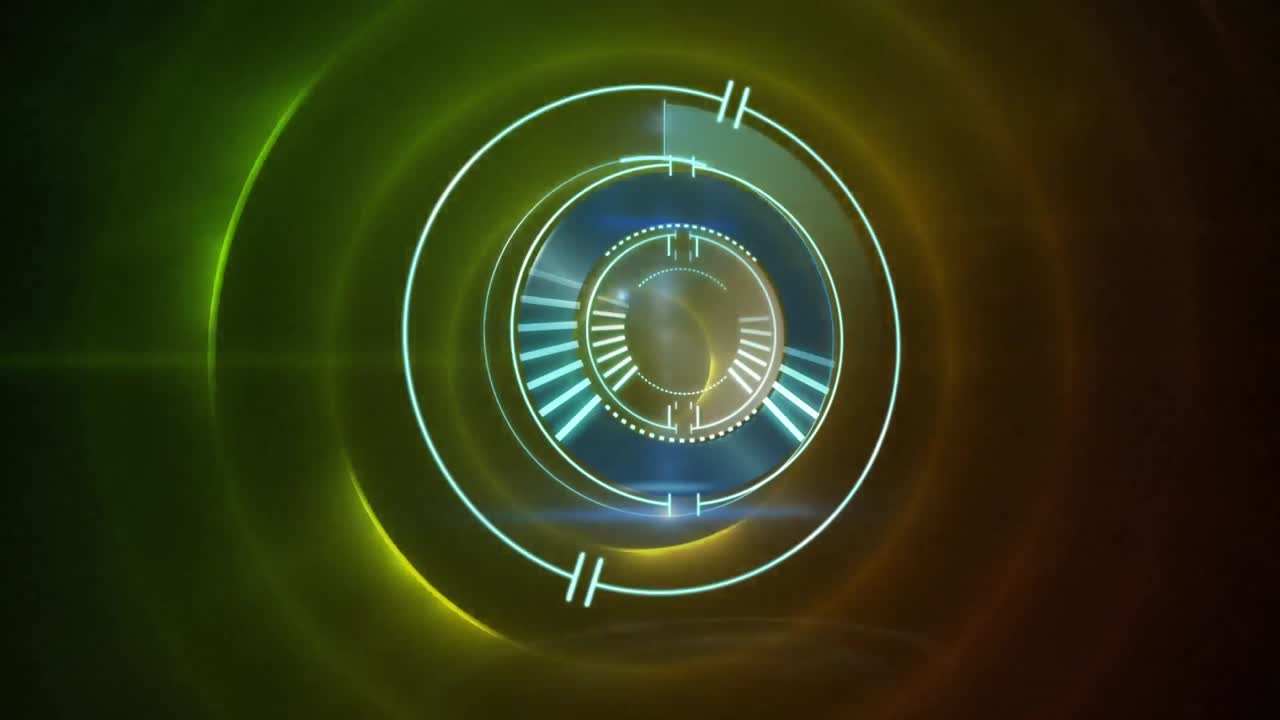 Animation of scope scanning over green circles