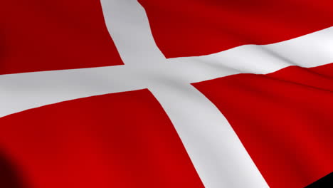 danish flag in 3d