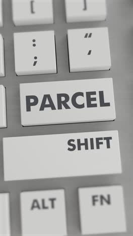 parcel button pressing on keyboard vertical video