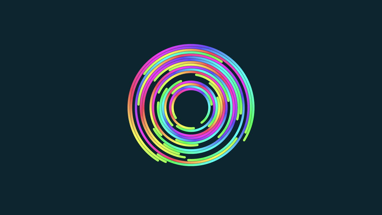 espiral vibrante de líneas coloridas que irradian energía