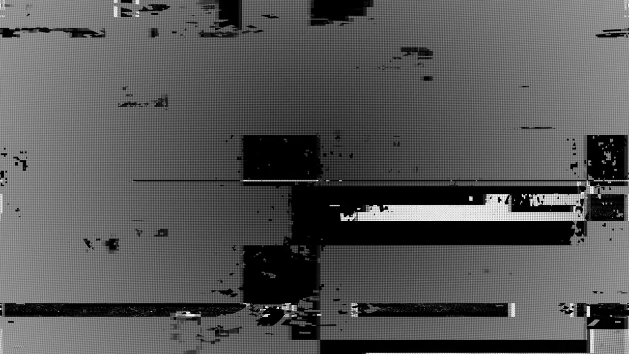 Sfondo con Effetto Glitch Digitale e Rumore Statico.