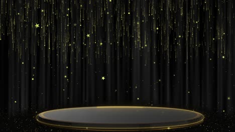 animated award party stage golden stage backdrop stage podium realistic 3d elements moving animation