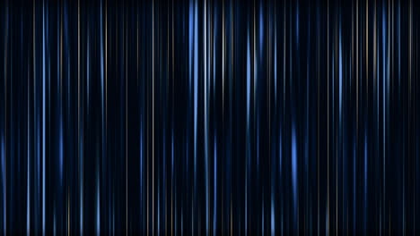 closed silky luxury blue with gold shiny stripes curtain stage background. animated theatrical drapes. looped.