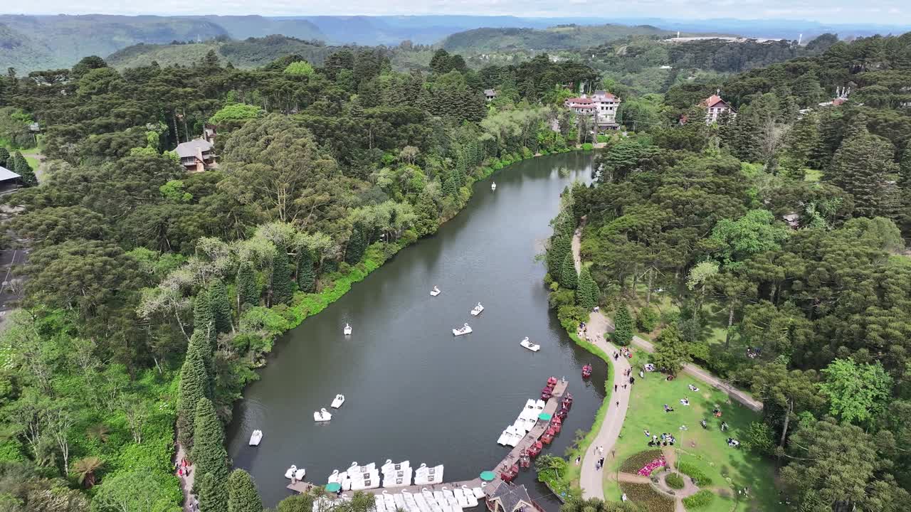 Gramado Brazil. Negro Lake At Gramado In Rio Grande Do Sul Brazil. State Park Landscape. Tourism Travel. Nature Park. Negro Lake At Gramado In Rio Grande Do Sul Brazil. Botanical Scenery.