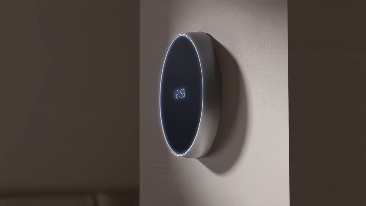 Modern Wall-Mounted Digital Clock Display