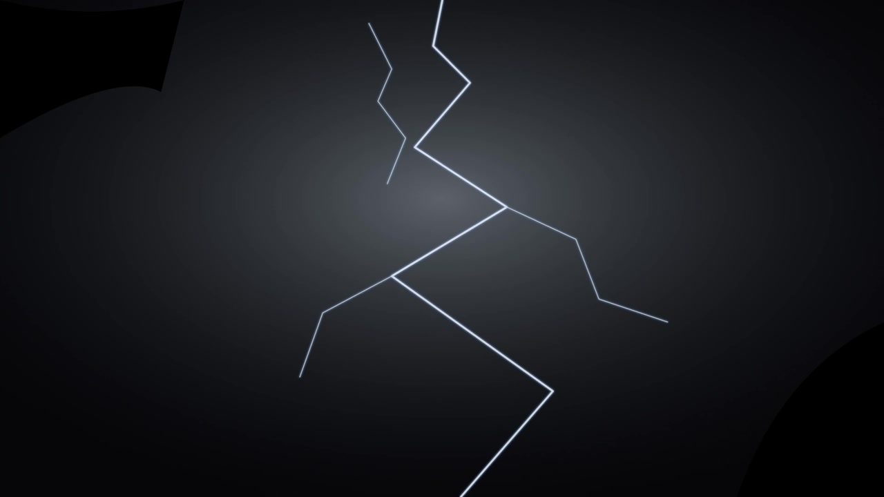 Animated Lightning Bolt Flashing on Dark Background